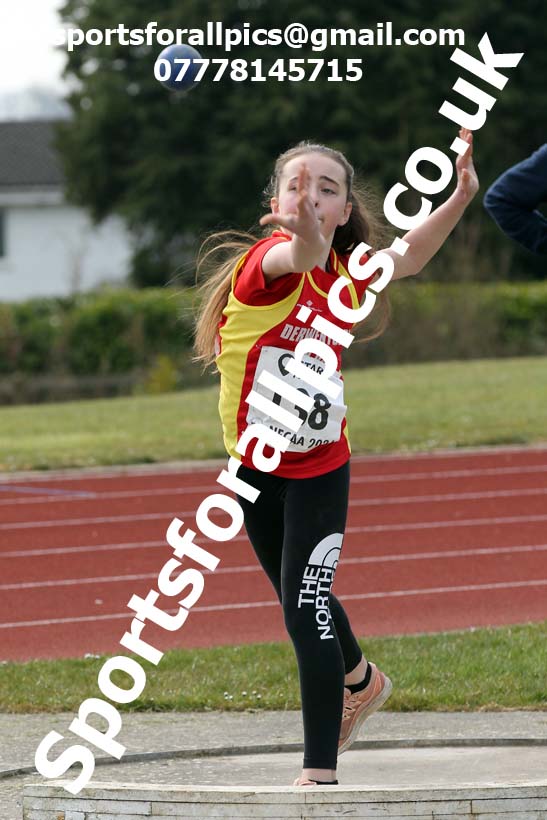 Shot putt, 2021 NECAA Open Graded Meeting, Morpeth. Photo: David T. Hewitson/Sports for All Pics